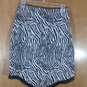 Zebra print skirt